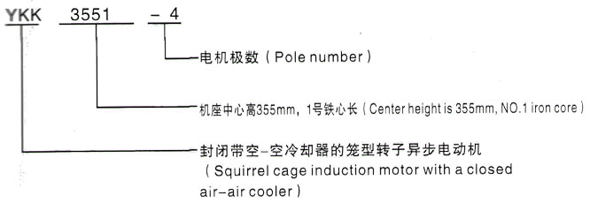 YKK系列(H355-1000)高压仙游三相异步电机西安泰富西玛电机型号说明